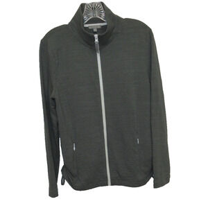T By Talbot Jacket Full Zip Size Medium Activewear Athleisure Casual Gray